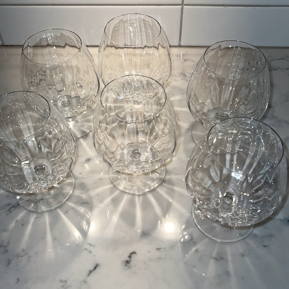 NEW Vintage Mikasa Clear Crystal Brandy Glasses Set of 6 - Picture 6 of 6